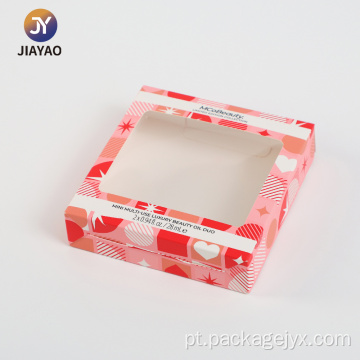 Caixa de janela transparente geométrica rosa